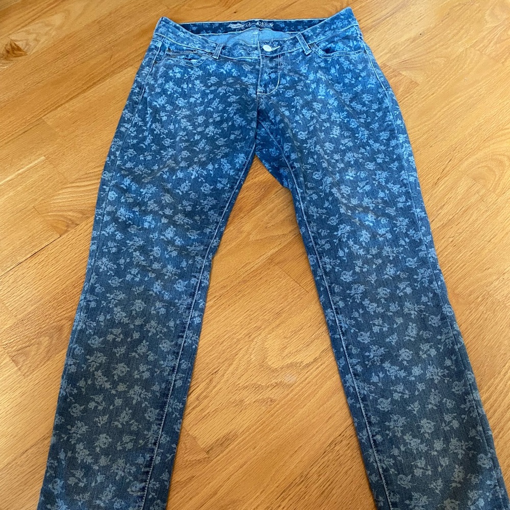 Old navy floral denim jeans
